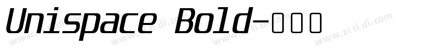 Unispace Bold字体转换